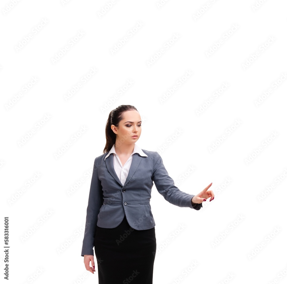 Young businesswoman isolated on white background Young businesswoman isolated on white background