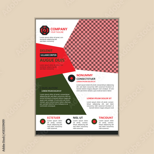 Corporate business flyer template simple and clean a4 size vector design