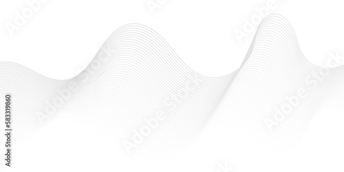 Abstract white flowing wave lines background. Modern glowing moving lines design. Modern white moving lines design element. Futuristic technology concept. Vector illustration.