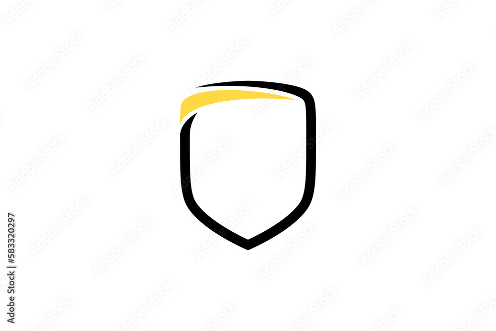 shield simple logo design template shield simple logo design template