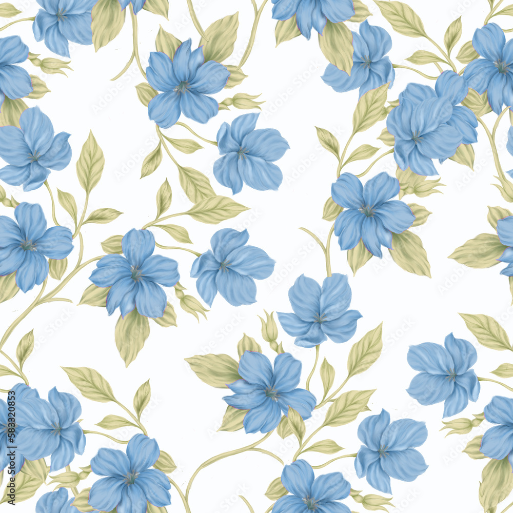 Beautiful seamless pattern with floral background Beautiful seamless pattern with floral background