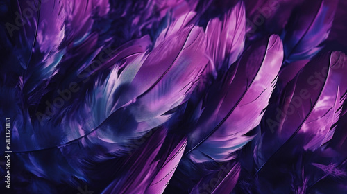 Abstract purple feather background