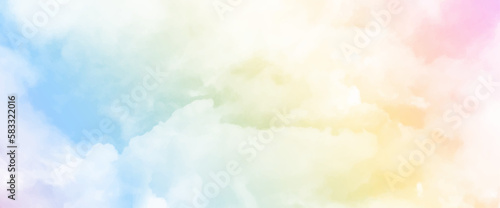 Sky and cloud background with a pastel colored