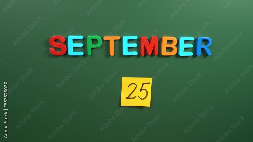 Hand sticking a sticker 25 September calendar day on school board. 25 date of September. Twenty fifth day of September. 25th date number. 25 day calendar. Twenty five date. World Pharmacists, Comic Hand sticking a sticker 25 September calendar day on school board. 25 date of September. Twenty fifth day of September. 25th date number. 25 day calendar. Twenty five date. World Pharmacists, Comic