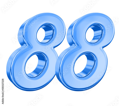 88 Blue Number