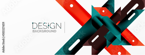 Background overlapping lines. Dynamic lines abstract wallpaper. Straight lines composition vector illustration for wallpaper banner background or landing page