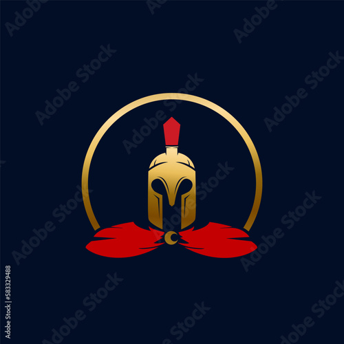 spartan mascot e sport logo design