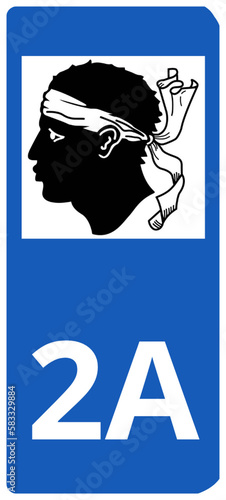 matriculation plate corse du sud 2A