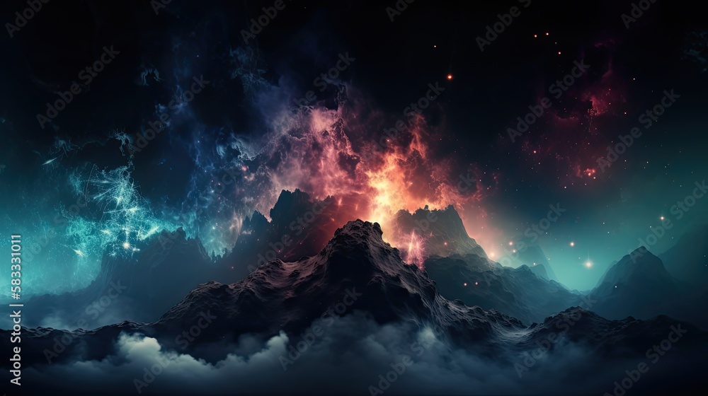 background with stars Generative Ai