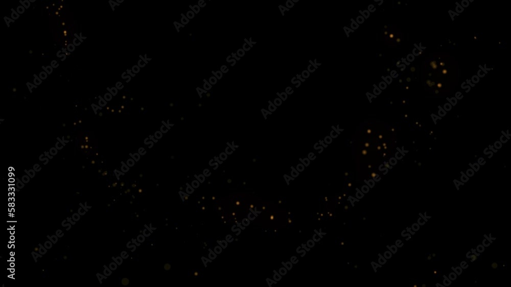 Explosión de particulas con chispas flotando en color dorado fuego, fondo negro, para intro, logo, presentación. Explosión de particulas con chispas flotando en color dorado fuego, fondo negro, para intro, logo, presentación.