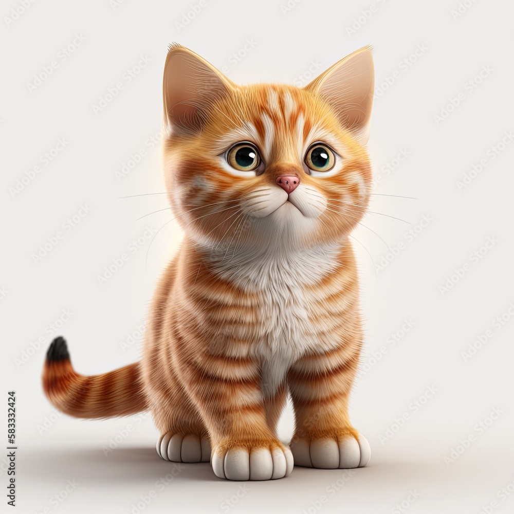 Cute and Cuddly: 3D Cat Design
