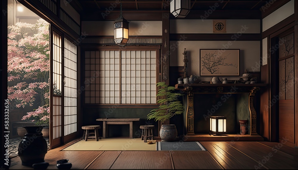 interior of a restaurant Generative Ai interior of a restaurant Generative Ai