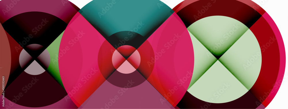 Circles with shadows trendy minimal geometric composition abstract background Circles with shadows trendy minimal geometric composition abstract background