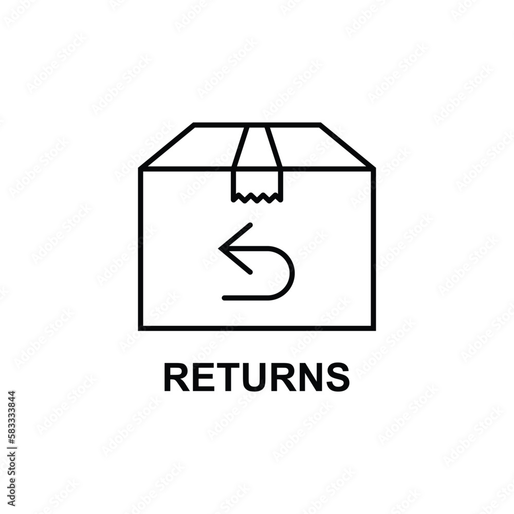 package box return icon vector