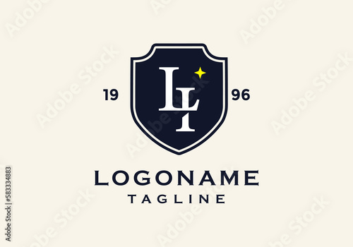 letter L, I frame shield logo suitable for Law and Attorney Logo.