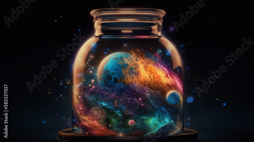 The Universe in a Bottle | Created with Generative AI