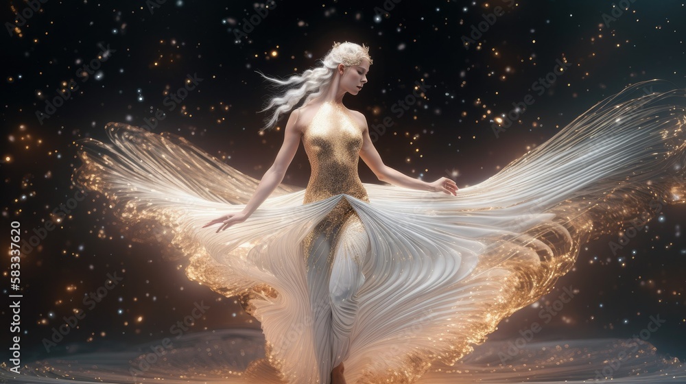 Fierce Warrior with Wings and Golden Jewelry: Anger and Power Personified | High-Quality Stock Photo Fierce Warrior with Wings and Golden Jewelry: Anger and Power Personified | High-Quality Stock Photo