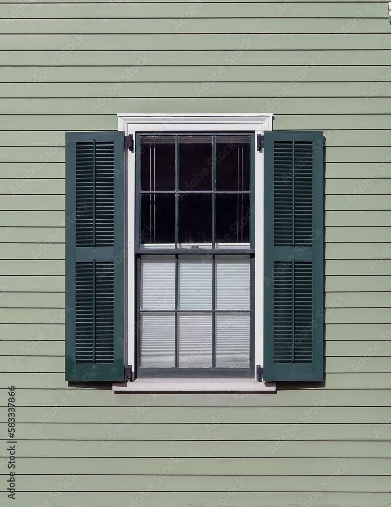 Fototapeta premium window with shutters