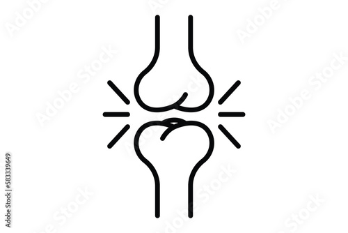Bone joints icon illustration. icon related to internal organ. Line icon style. Simple vector design editable. File EPS, SVG, PNG transparent, JPG.