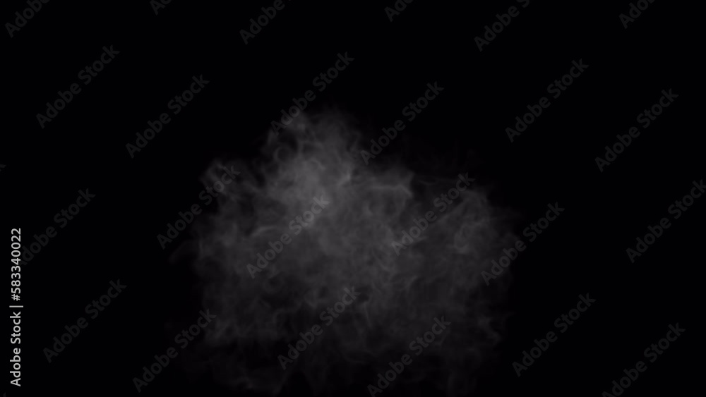 Aerial white smoke blowing overlay isolated on alpha background in 4K Aerial white smoke blowing overlay isolated on alpha background in 4K