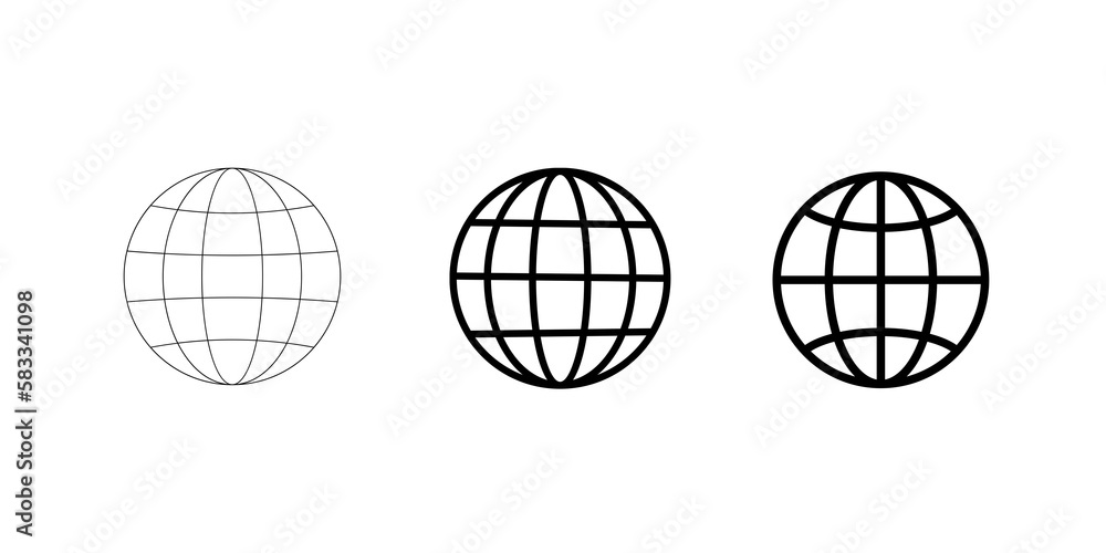 world set international earth globe icon illustration world set international earth globe icon illustration