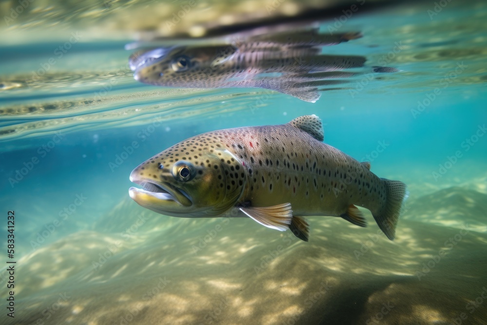 Wild Trout Underwater Generative AI Wild Trout Underwater Generative AI