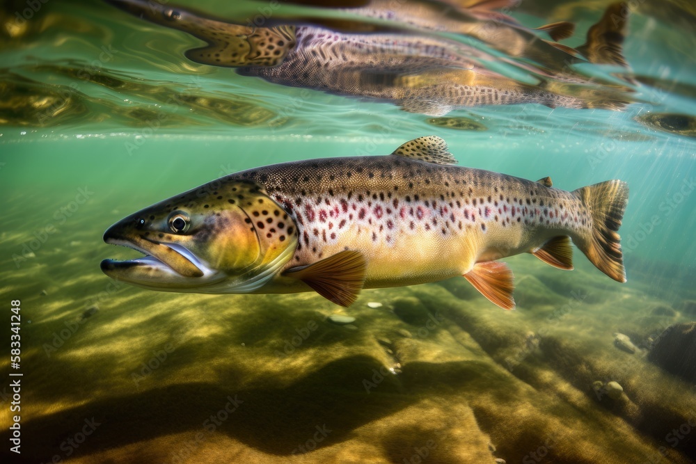 Wild Trout Underwater Generative AI Wild Trout Underwater Generative AI