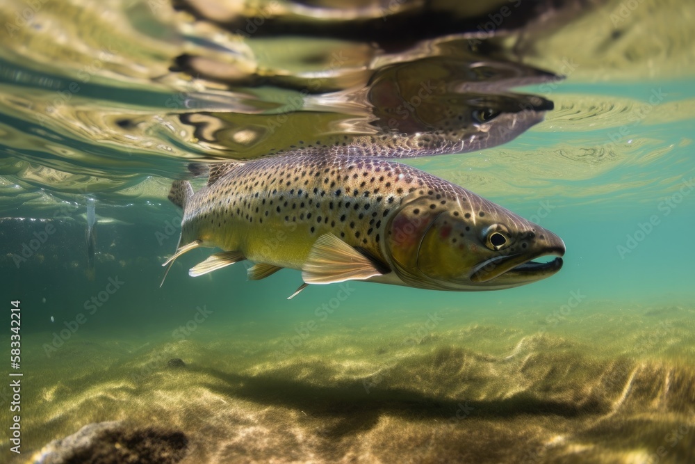 Wild Trout Underwater Generative AI Wild Trout Underwater Generative AI