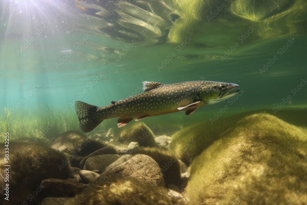 Wild Trout Underwater Generative AI Wild Trout Underwater Generative AI