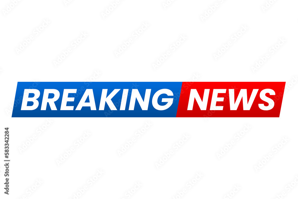 Breaking news template blue and red transparent