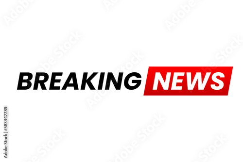 Breaking news lettering template png design element