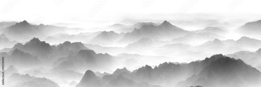 misty mountain landscape