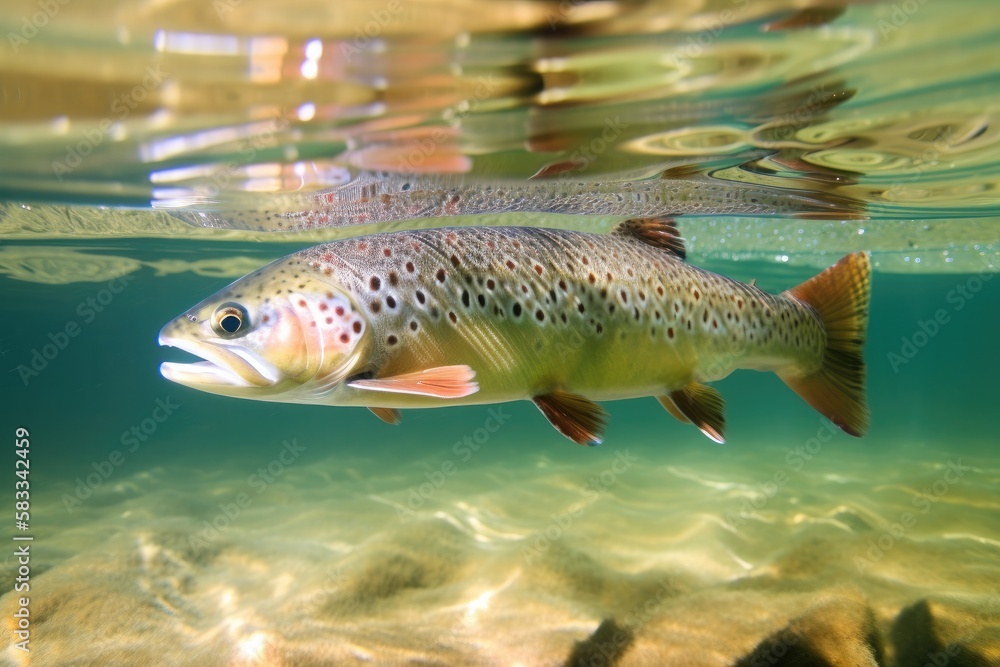 Wild Trout Underwater Generative AI Wild Trout Underwater Generative AI