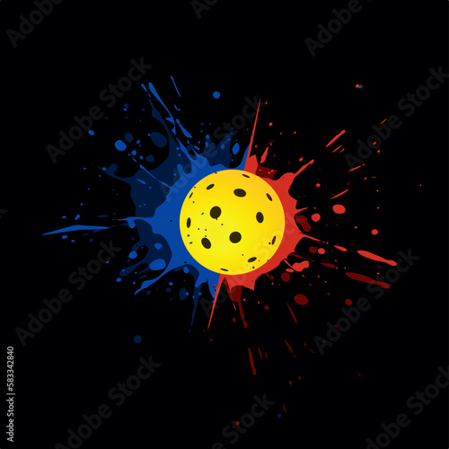 Attractive editable vector pickleball background with splash effect design great for your design resources print and others	