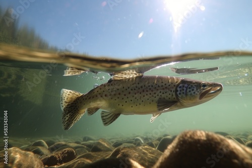 Wild Trout Underwater Generative AI