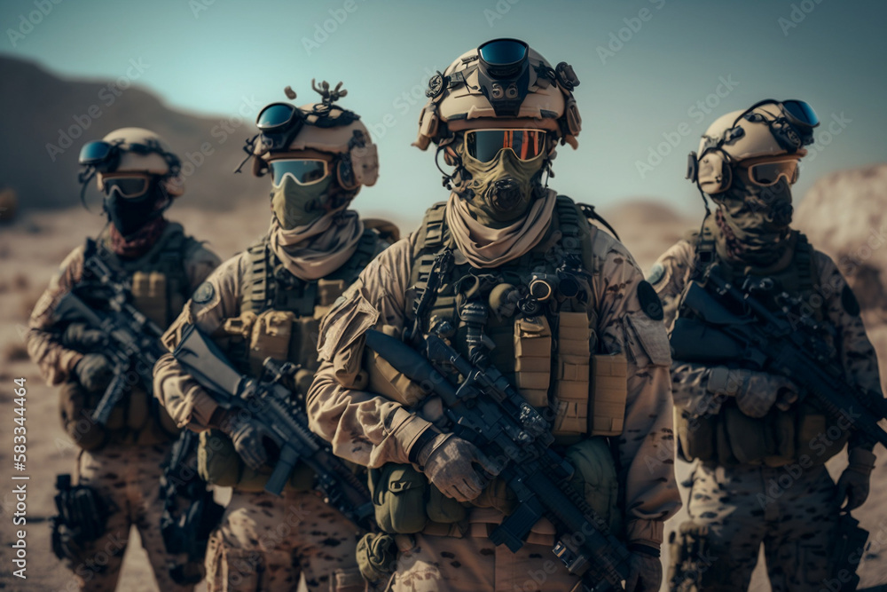 Soldiers in the desert Soldiers in the desert