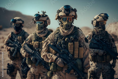 Soldiers in the desert