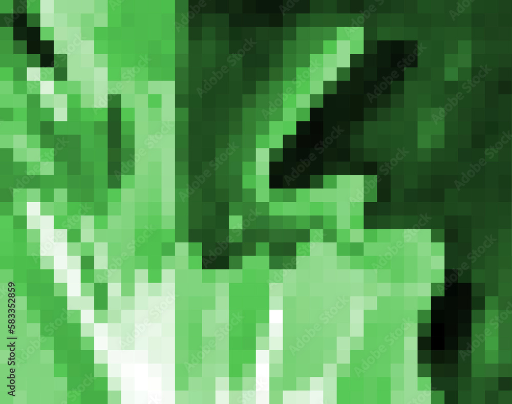Ecological pixels texture. Abstract green pixel background. Old video games style. Environmental protection pixel art illustration. Greens mosaic design. Bio pixelation concept. Geometric shapes. Ecological pixels texture. Abstract green pixel background. Old video games style. Environmental protection pixel art illustration. Greens mosaic design. Bio pixelation concept. Geometric shapes.