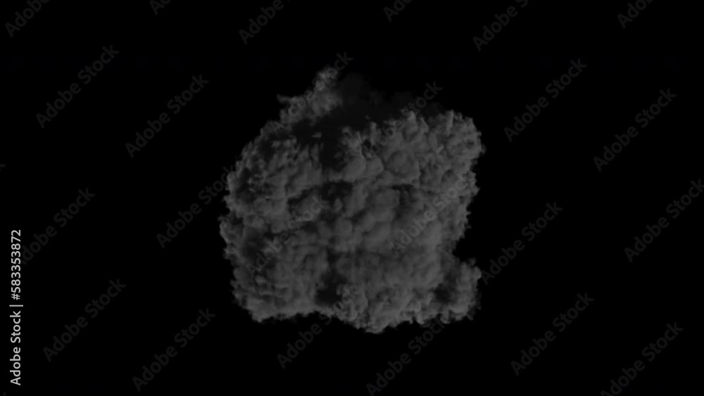 Explosion bomb on alpha channel