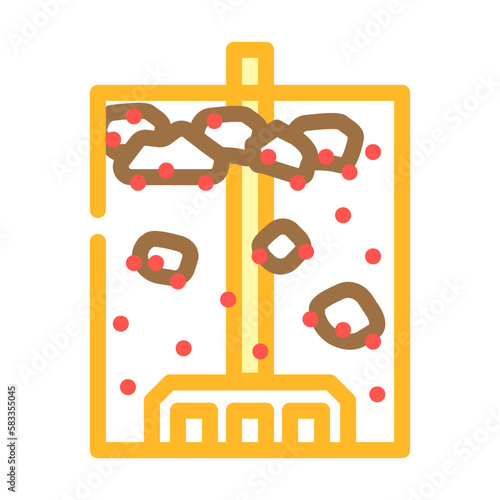 slurry tanks sulfide copper ore color icon vector illustration