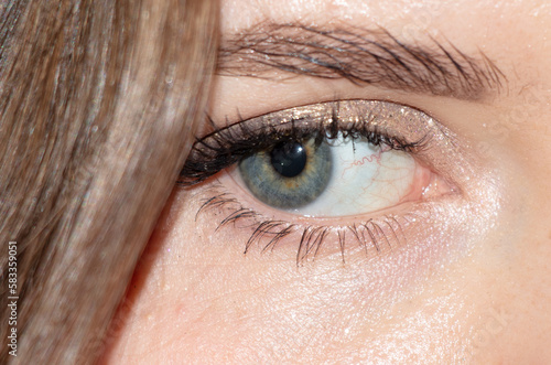 Closeup of a girl's eye.