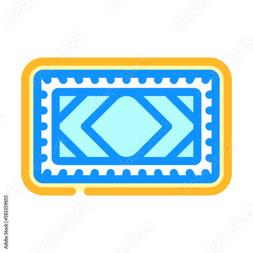 aluminum sheet pan kitchen cookware color icon vector illustration