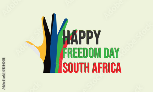Happy South Africa Freedom Day 27 April. Template for background, banner, card, poster