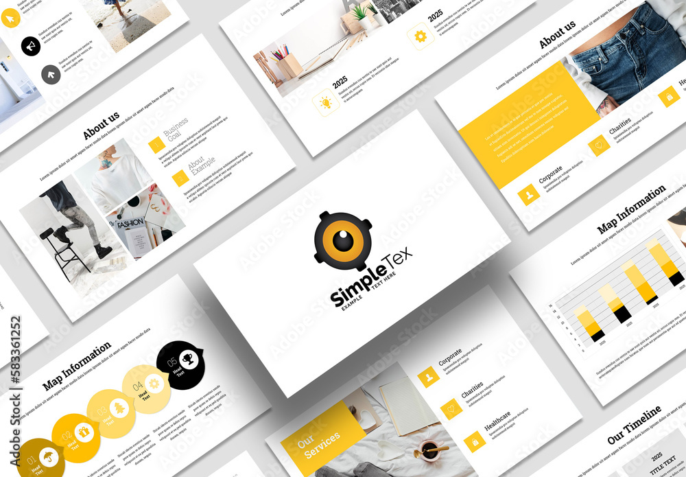 Simple Minimal Presentation Template Stock Template | Adobe Stock