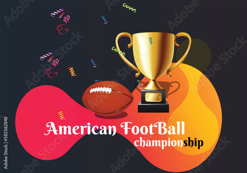 American football league. American football conference. American football vector banner.