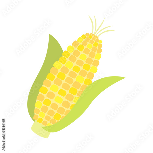 トウモロコシ。フラットなベクターイラスト。
Corn. Flat designed vector illustration.