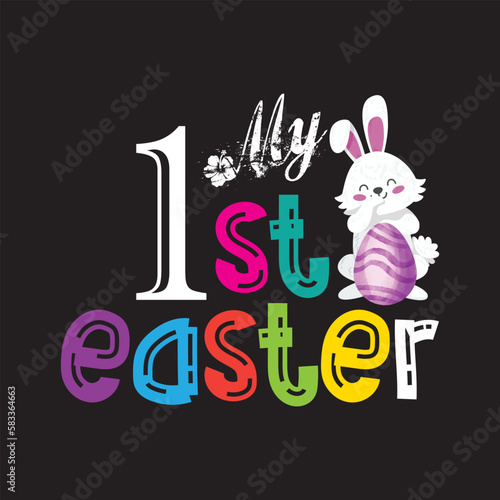 My 1st easter vintage T shirt design grapphic photo