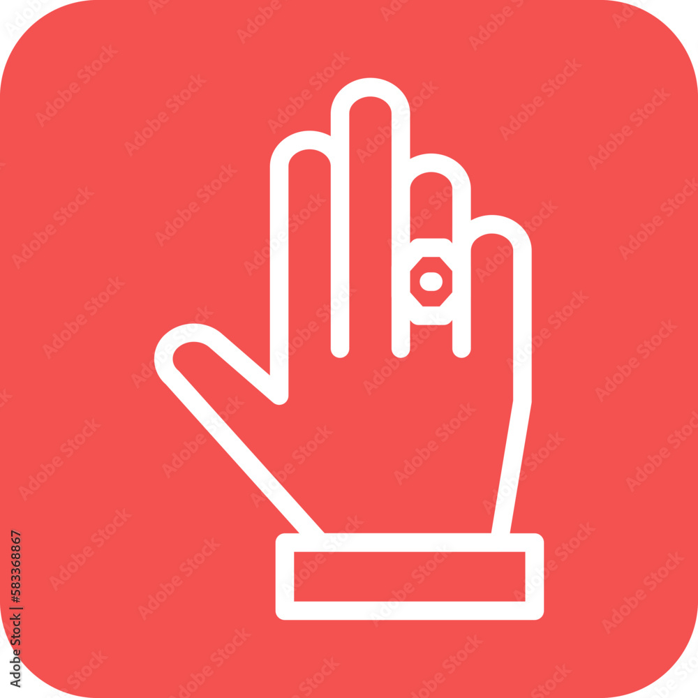 Vector Design Ring in Hand Icon Style Vector Design Ring in Hand Icon Style