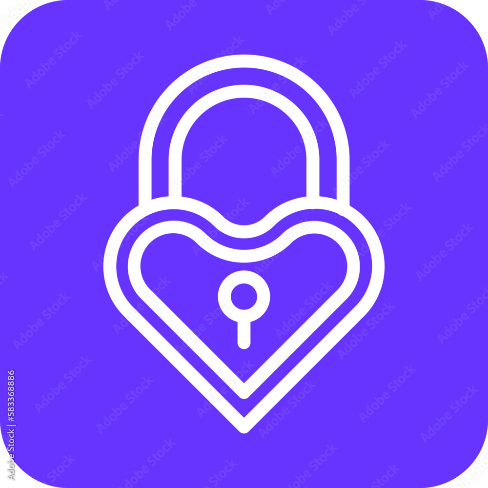 Vector Design Wedding Padlock Icon Style Vector Design Wedding Padlock Icon Style