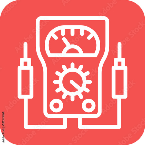Vector Design Voltmeter Icon Style